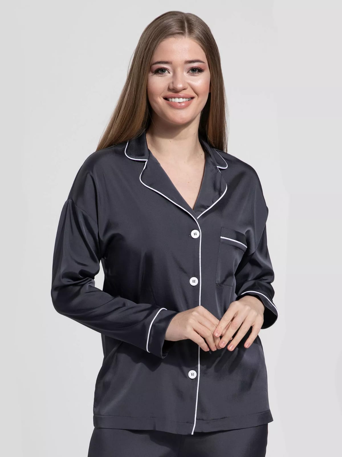 PLAIN SILK - CHARCOAL