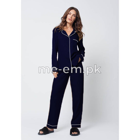 PLAIN SILK - NAVY BLUE