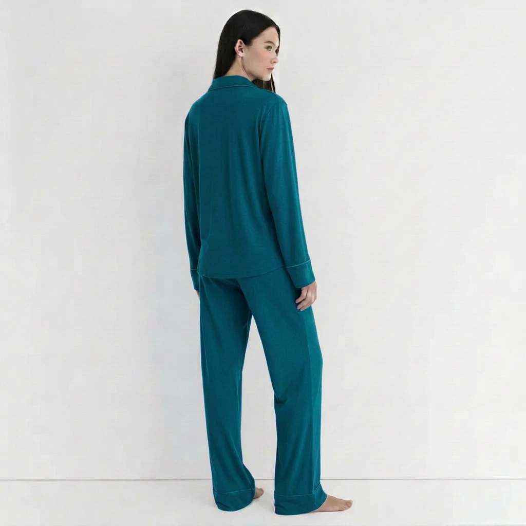 Deep teal pajama back view