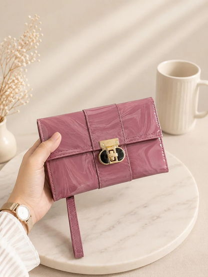 MARBLED CLUTCH SOFT BLUSH ELEGANCE