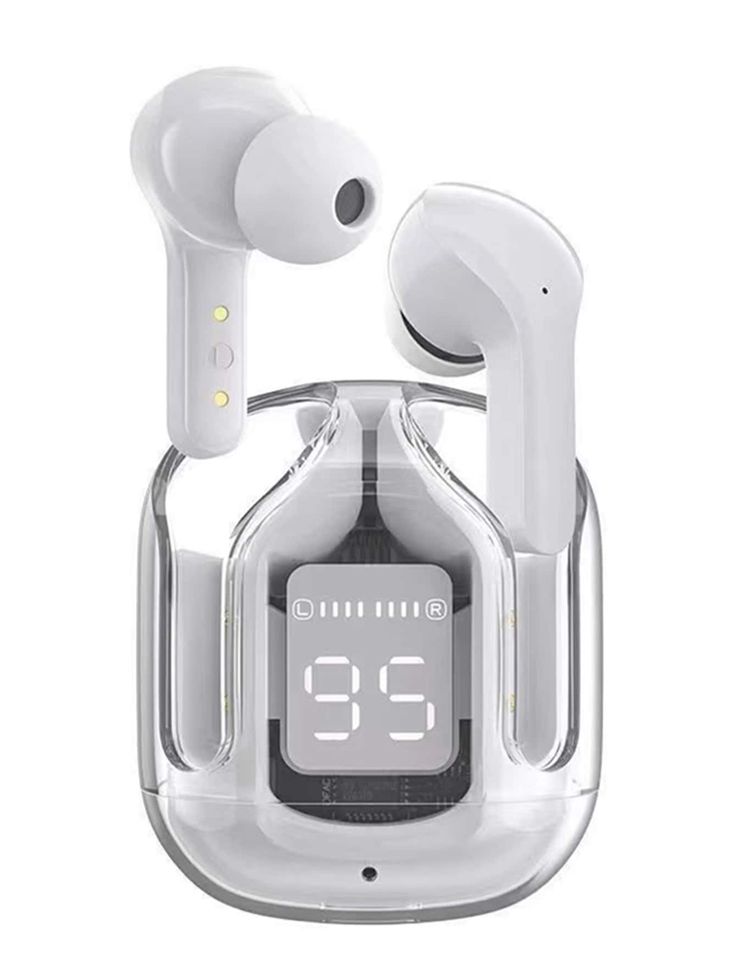 AIR 31 TRANSPARENT WIRELESS STEREO EARBUDS - WHITE