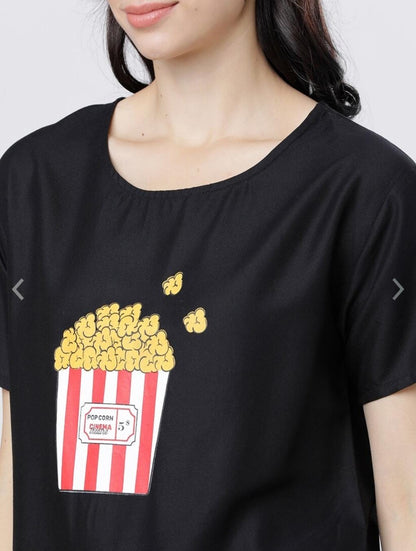 POPCORN PRINTED NIGHT SUIT