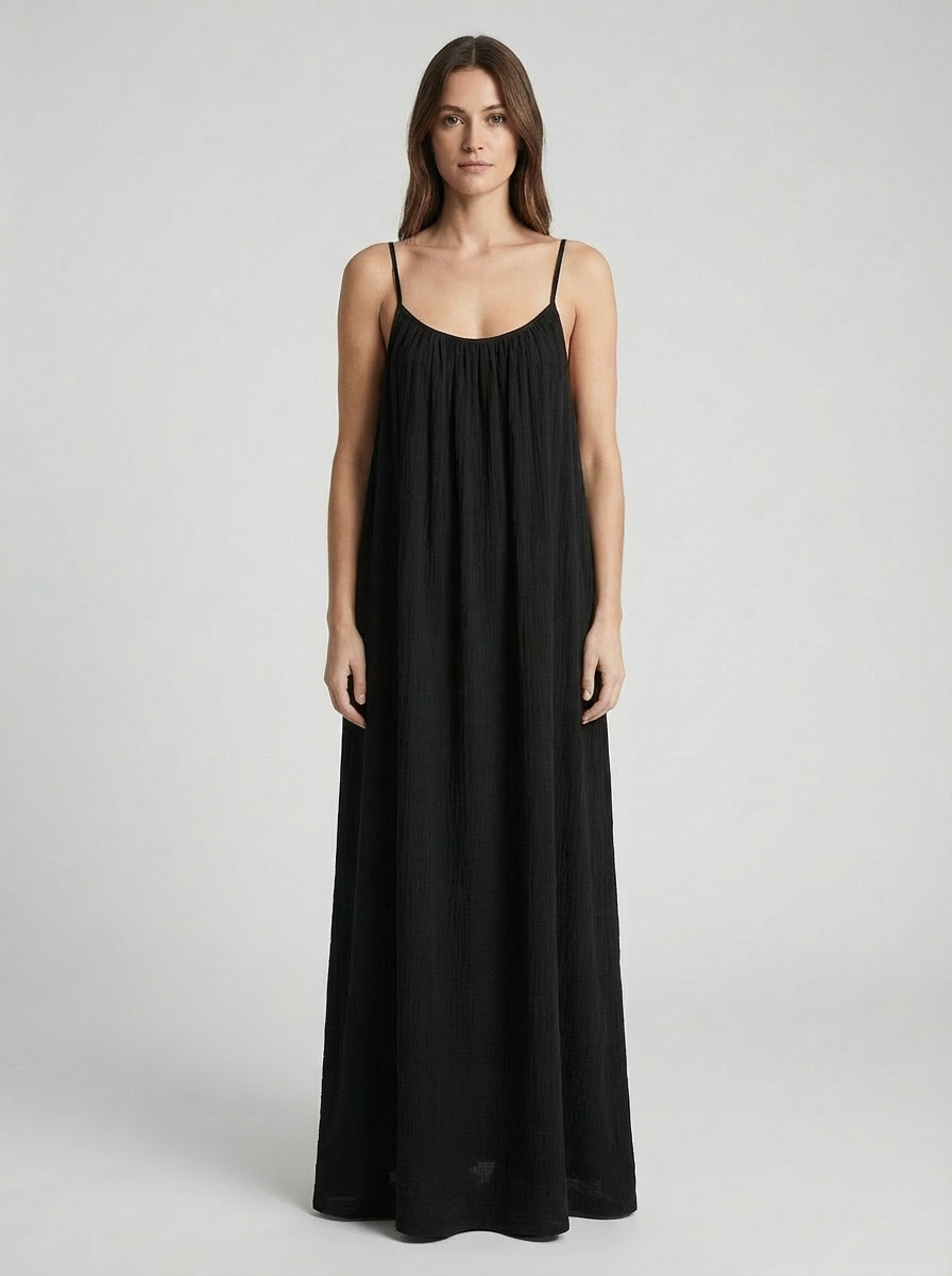 Premium Women's Linen STUNNING BACKLESS MAXI DRESS SBS-2