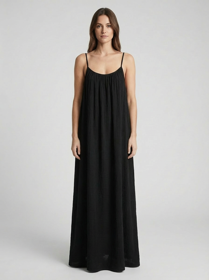 Premium Women's Linen STUNNING BACKLESS MAXI DRESS SBS-2