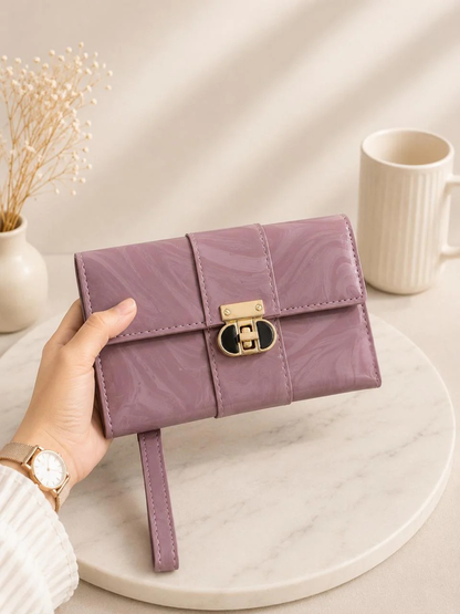 MARBLED CLUTCH SOFT BLUSH ELEGANCE