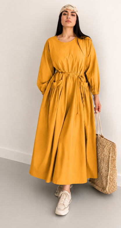 Linen Maxi Dress – Breathable Elegant Nightwear SBS-10