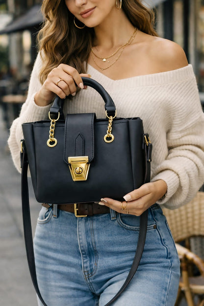 Black Top-Handle Bag