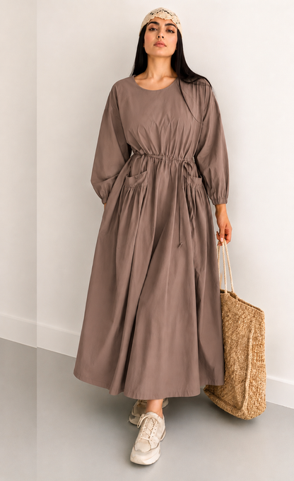 Linen Maxi Dress – Breathable Elegant Nightwear SBS-10