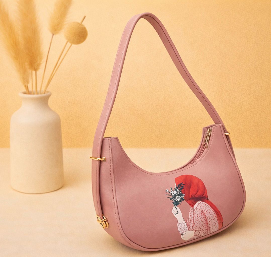 New Moon Style Hijab Printed Shoulder Bag