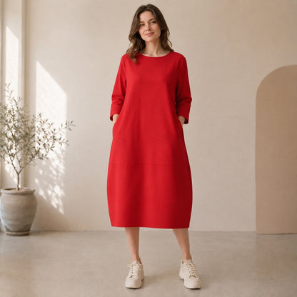 SHADOW POCKET MIDI DRESS SBS-14