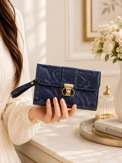 MARBLED CLUTCH SOFT BLUSH ELEGANCE