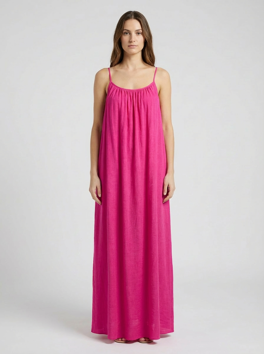 Premium Women's Linen STUNNING BACKLESS MAXI DRESS SBS-2