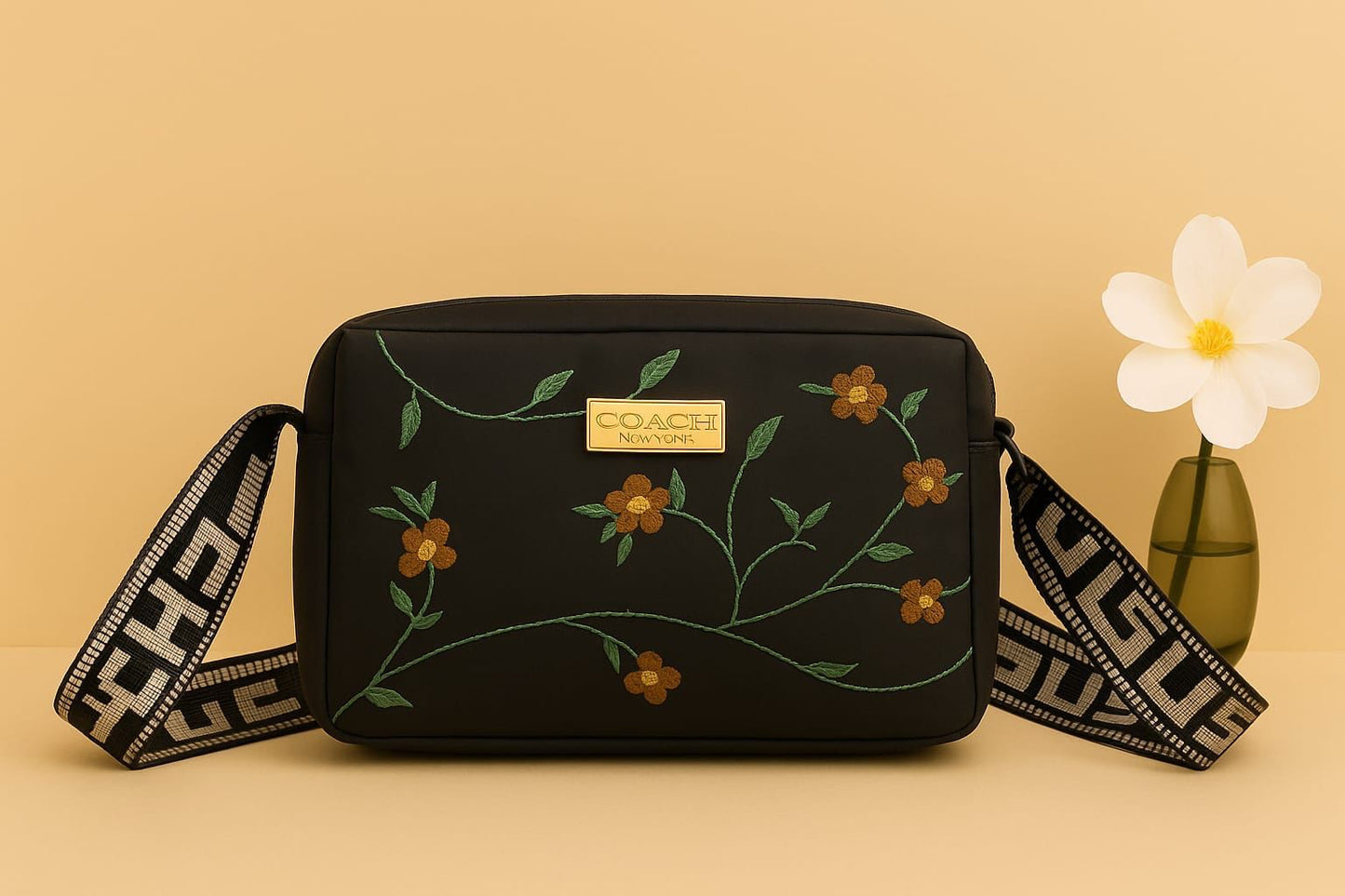 Flower Embroidery CrossBody bag
