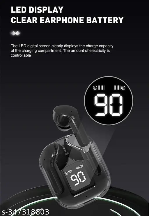 AIR 31 TRANSPARENT WIRELESS STEREO EARBUDS - BLACK