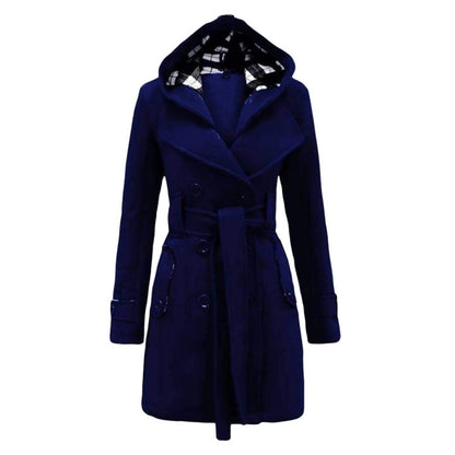 WOMEN LONG COAT - NAVYBLUE