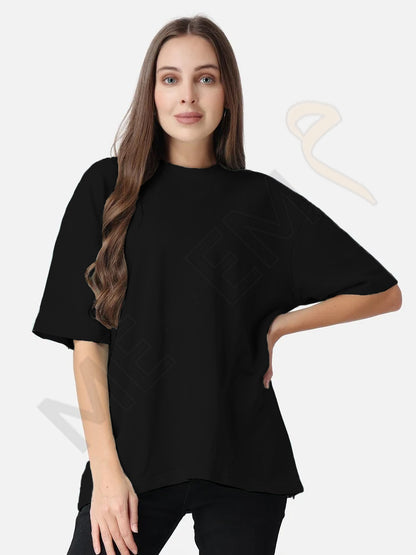 DROP SHOULDER T-SHIRT - BLACK