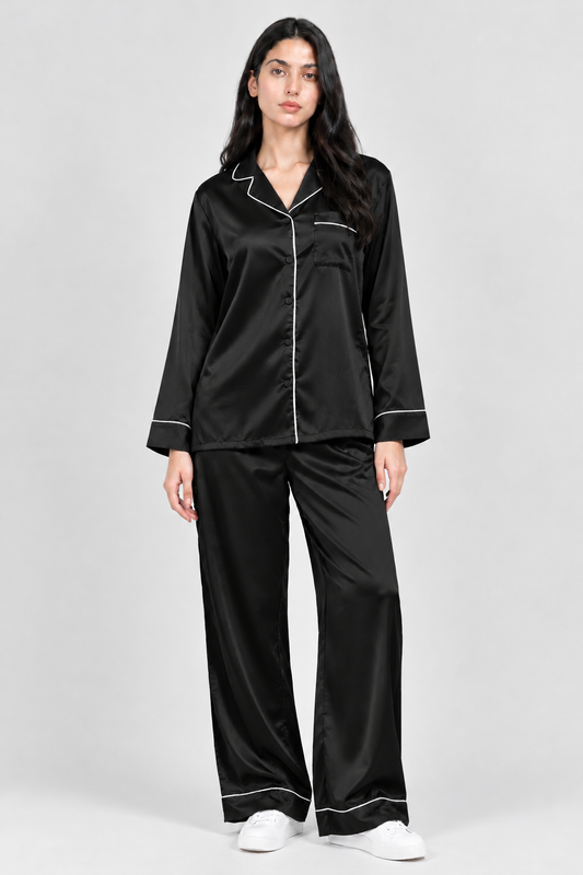 PLAIN SILK - BLACK