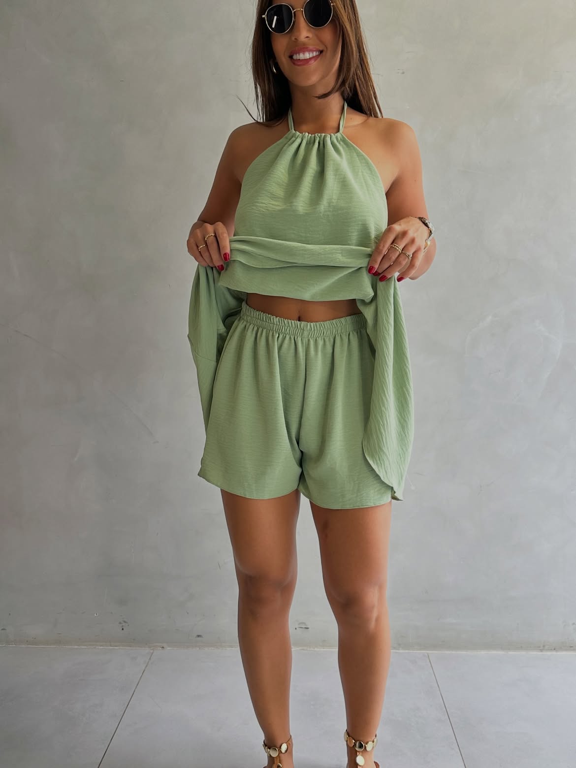 Premium Women's Linen CONJUNTO LINEN TWO-PIECE SET SBS-3