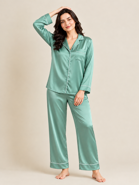 PLAIN SILK -  CELADON GREEN