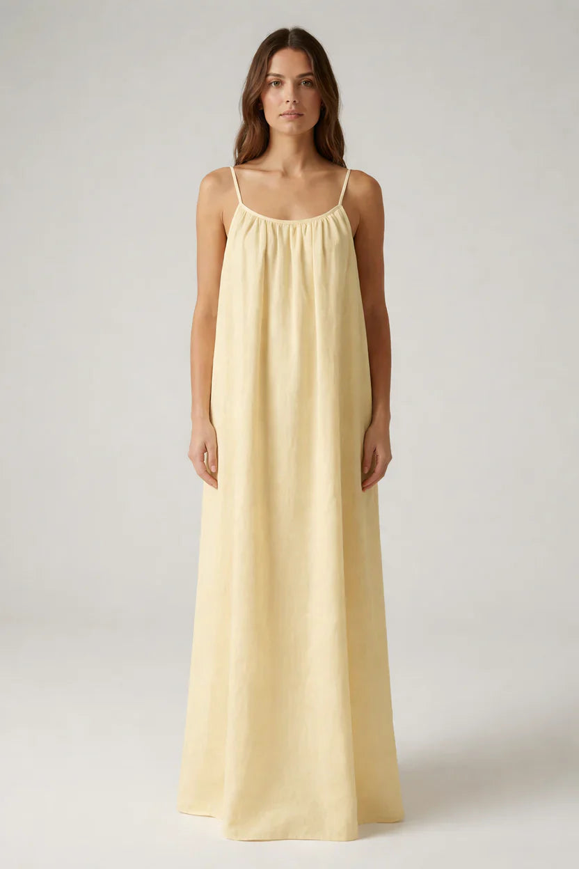 Premium Women's Linen STUNNING BACKLESS MAXI DRESS SBS-2