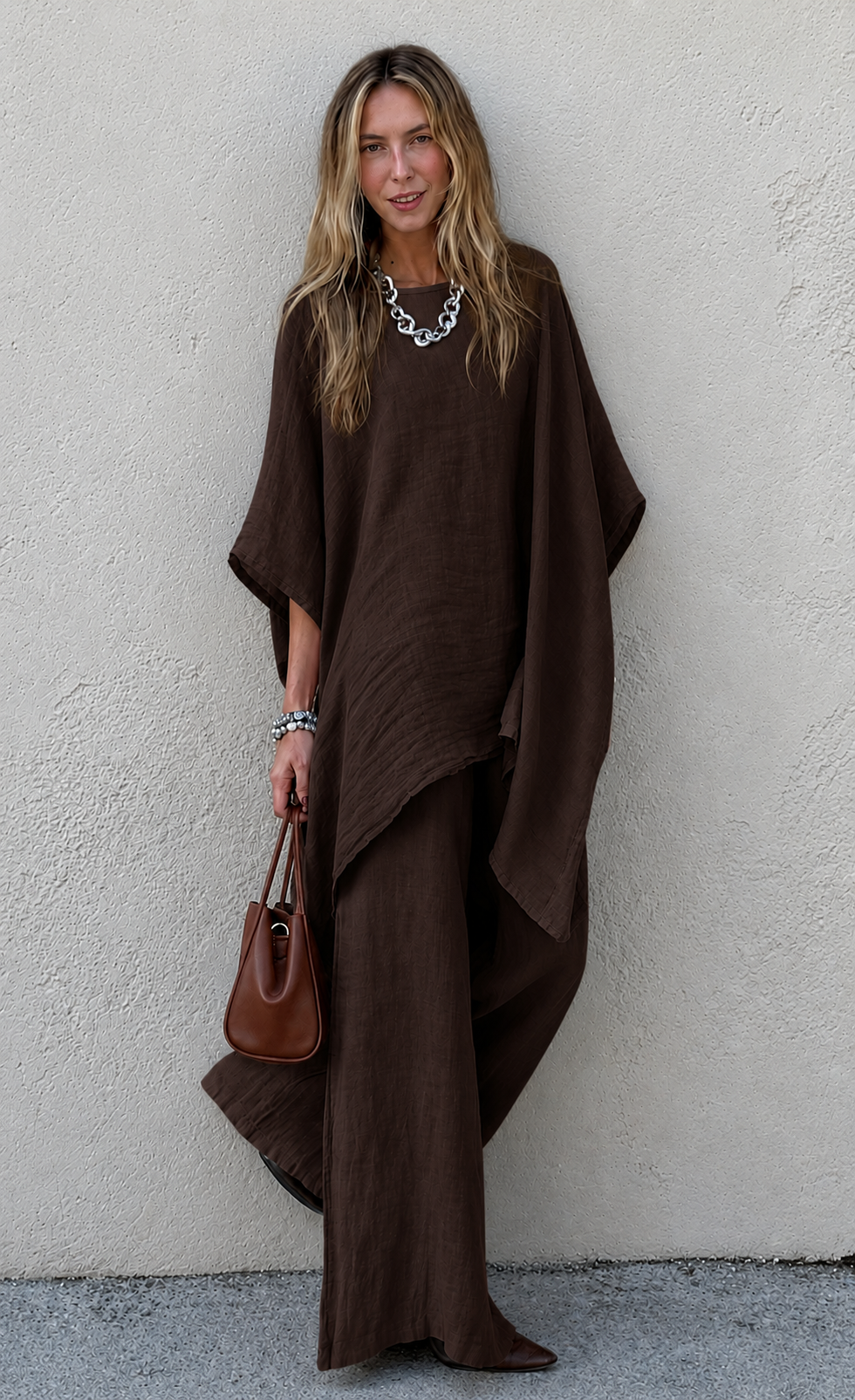 Elegant Linen Co-Ord Set – Loose Fit Two Piece Outfit SBS-12