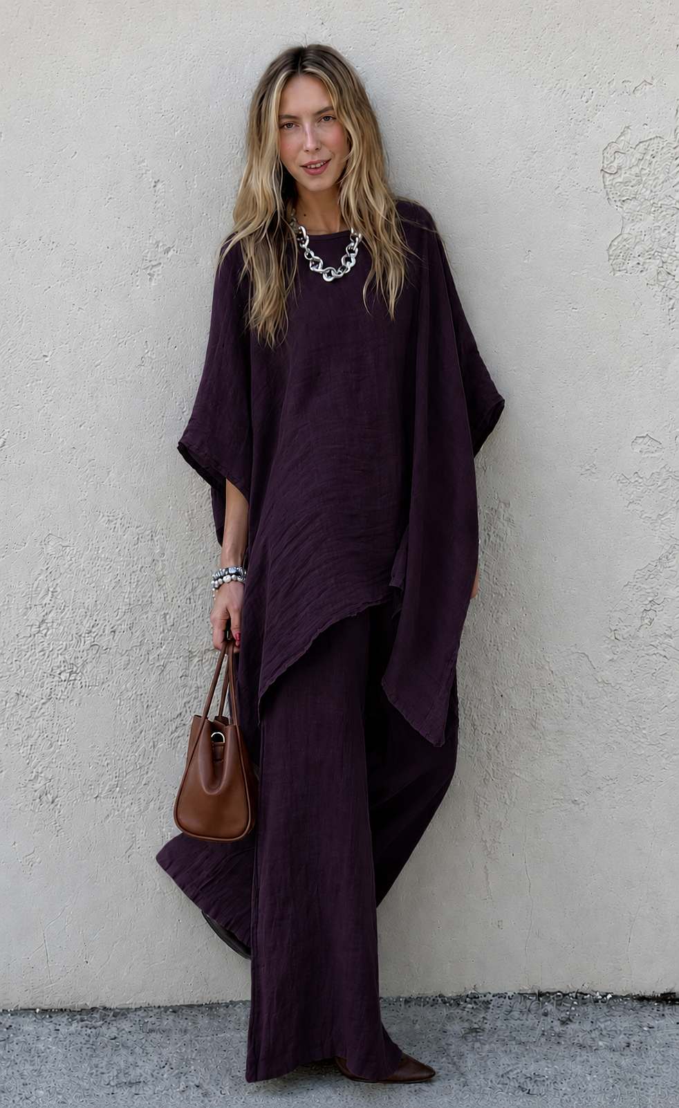 Elegant Linen Co-Ord Set – Loose Fit Two Piece Outfit SBS-12