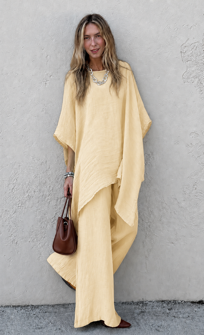 Elegant Linen Co-Ord Set – Loose Fit Two Piece Outfit SBS-12