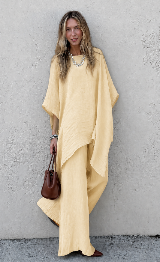Elegant Linen Co-Ord Set – Loose Fit Two Piece Outfit SBS-12