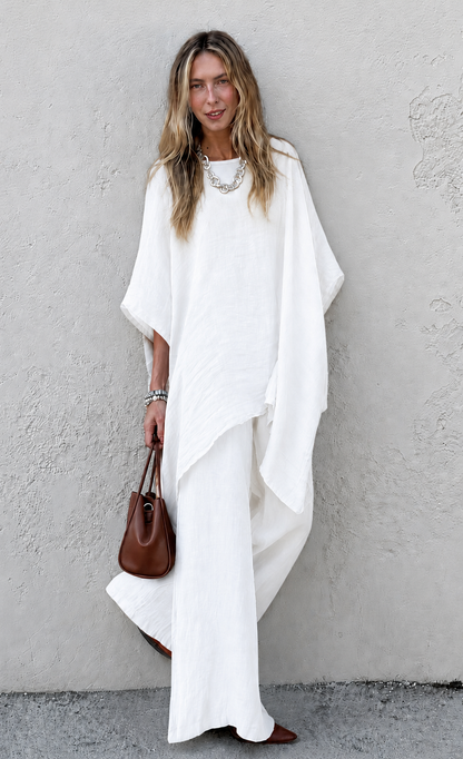Elegant Linen Co-Ord Set – Loose Fit Two Piece Outfit SBS-12