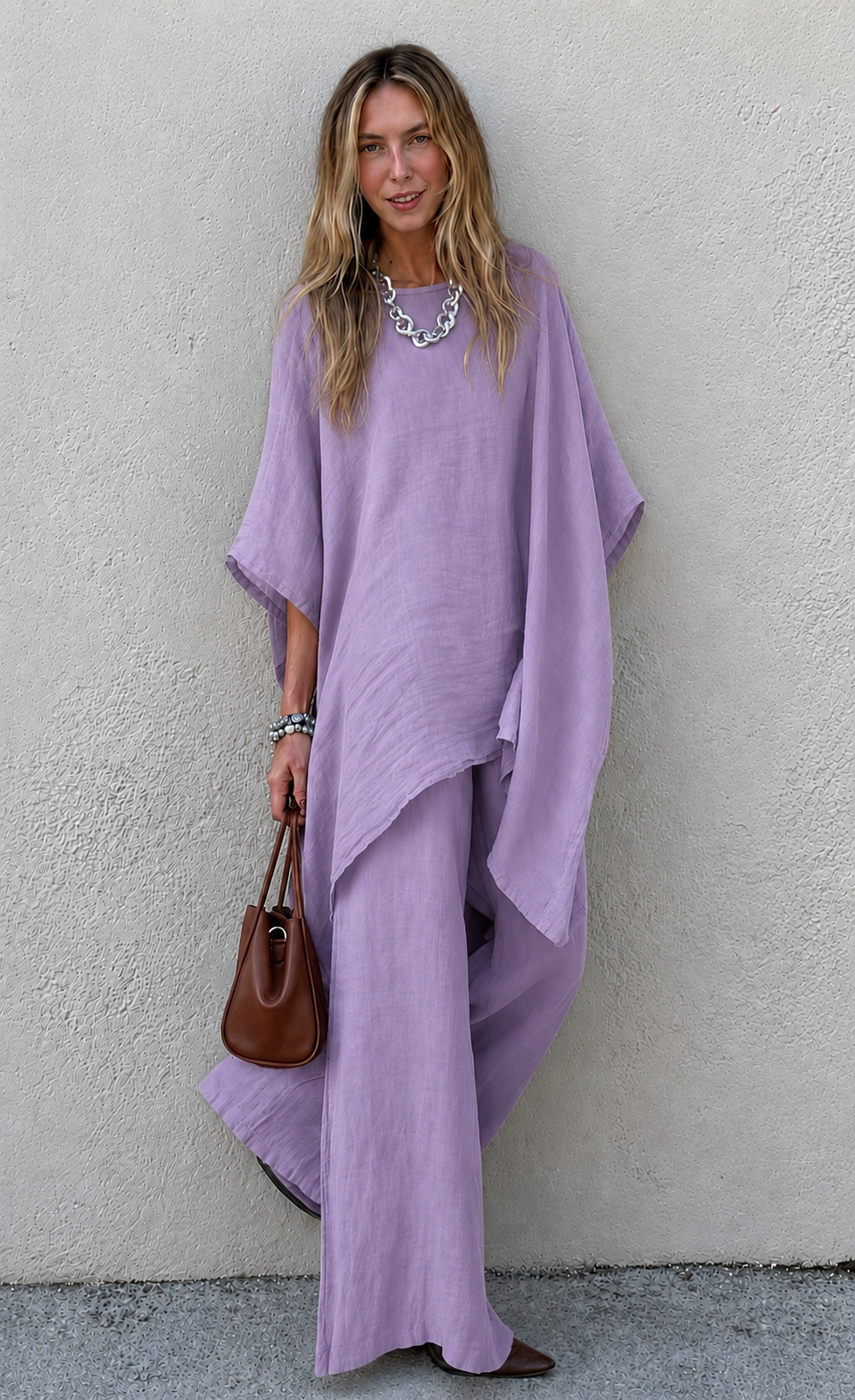 Elegant Linen Co-Ord Set – Loose Fit Two Piece Outfit SBS-12