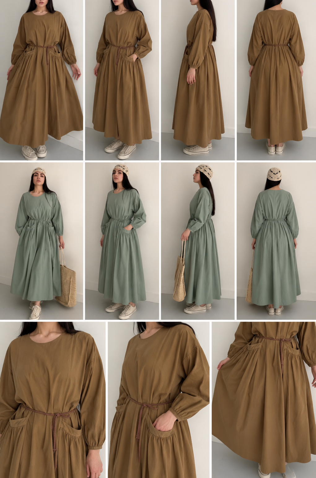 Linen Maxi Dress – Breathable Elegant Nightwear SBS-10