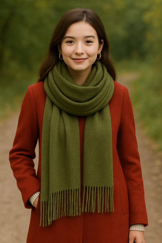 Woman Shawls Olive