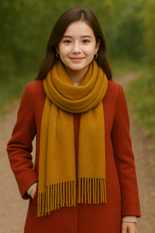 Woman Shawls Mustard
