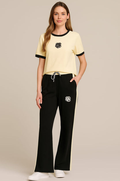 FLOWER PRINTED TRACKSUIT - OFF WHITE