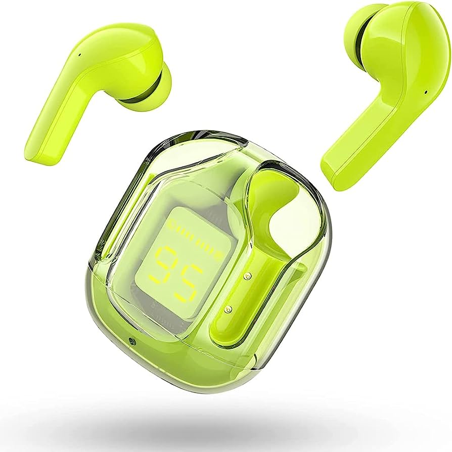 AIR 31 TRANSPARENT WIRELESS STEREO EARBUDS - GREEN