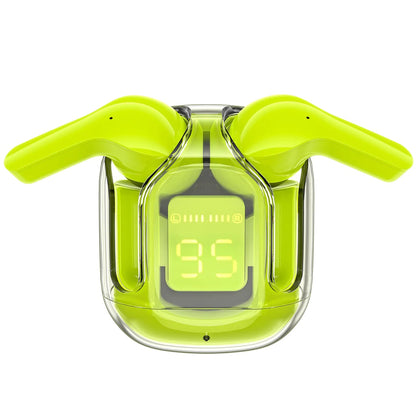 AIR 31 TRANSPARENT WIRELESS STEREO EARBUDS - GREEN