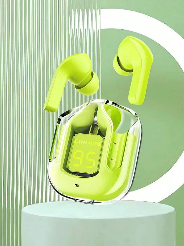 AIR 31 TRANSPARENT WIRELESS STEREO EARBUDS - GREEN