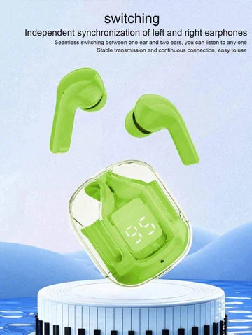 AIR 31 TRANSPARENT WIRELESS STEREO EARBUDS - GREEN