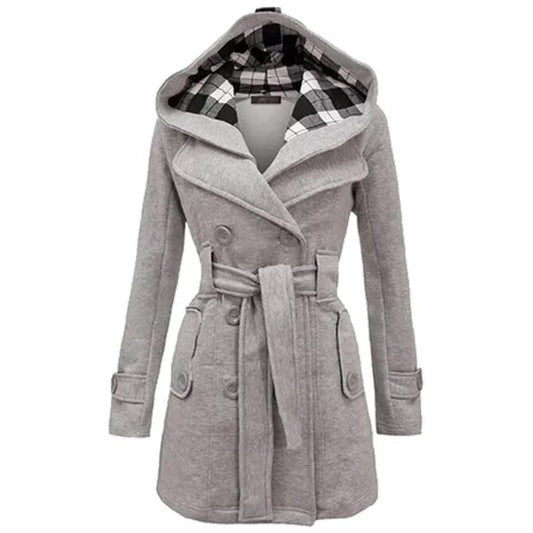 WOMEN LONG COAT - GREY