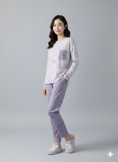 BEAR COZY PRINTED NIGHT SUIT