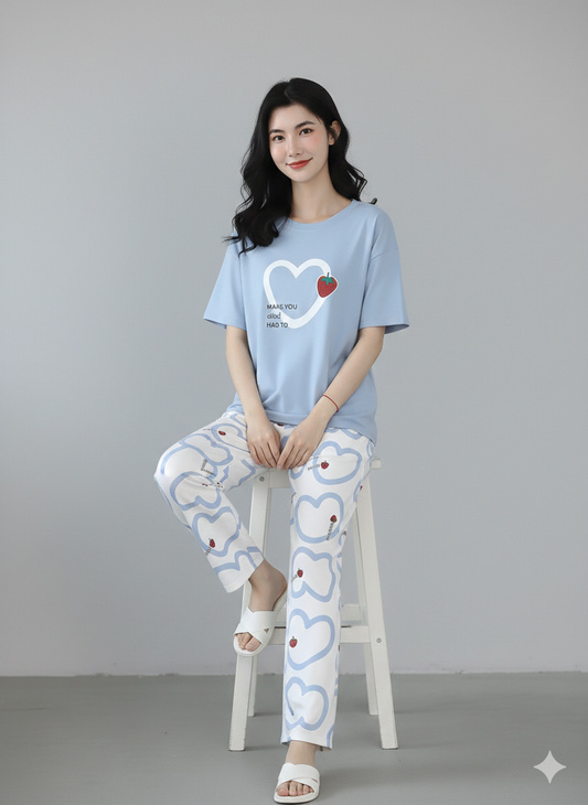 STRAWBERY HEART SKYBLUE - P11