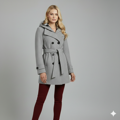WOMEN LONG COAT - GREY
