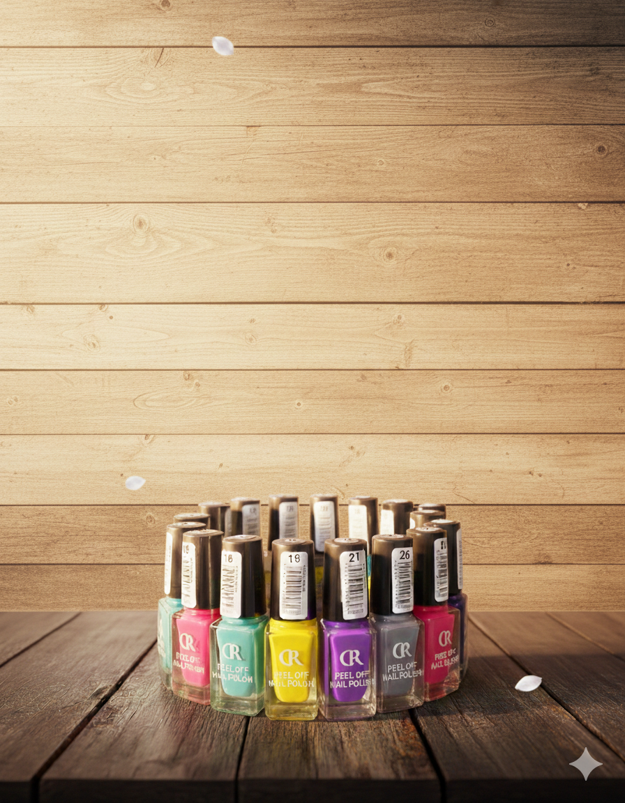 PEEL OFF NAIL POLISH( PACK OF 12)