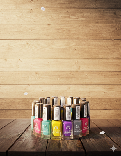 PEEL OFF NAIL POLISH( PACK OF 12)