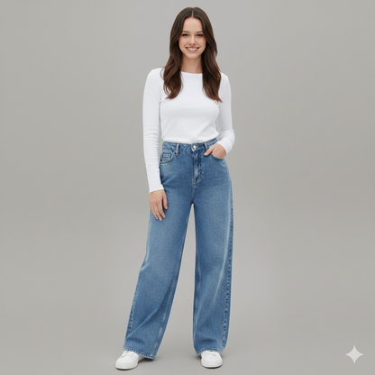 WOMEN WIDE LEG JEANS - WLJ001
