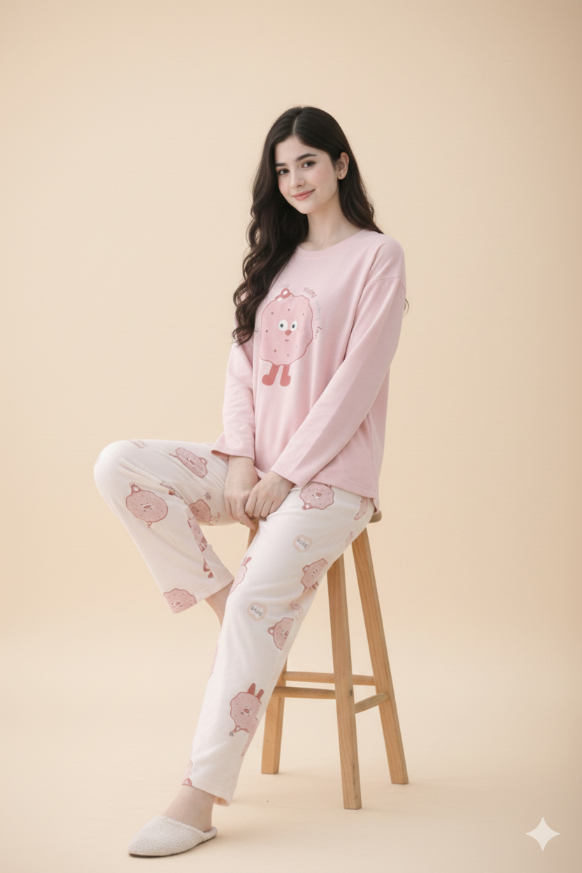 HAPPY COOKIE PRINTED NIGHT SUIT