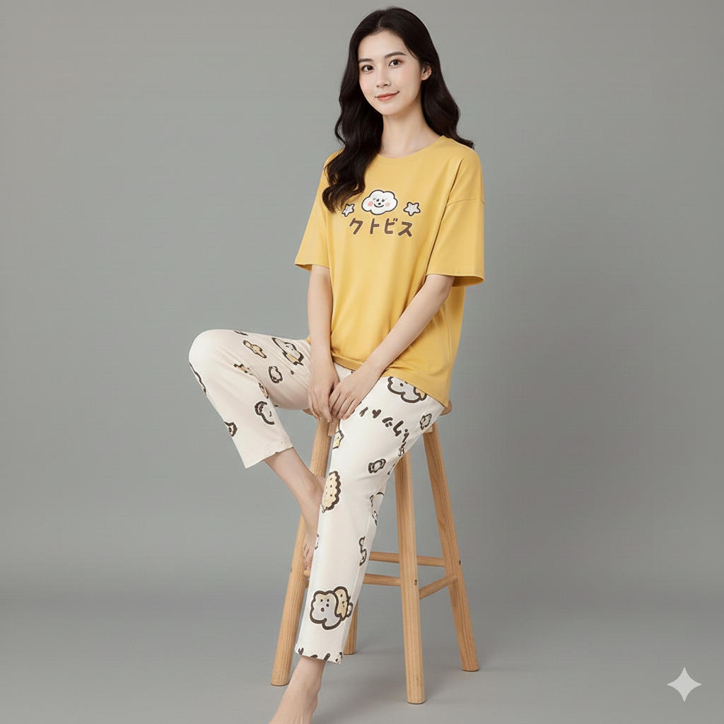 SR-CHINESE PRINTED NIGHT SUIT