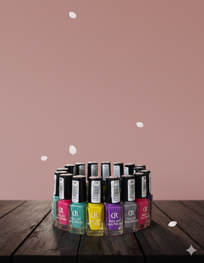 PEEL OFF NAIL POLISH( PACK OF 12)