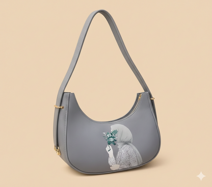 New Moon Style Hijab Printed Shoulder Bag