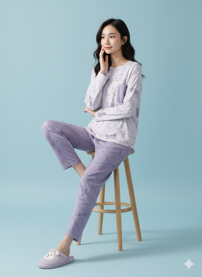 BEAR COZY PRINTED NIGHT SUIT